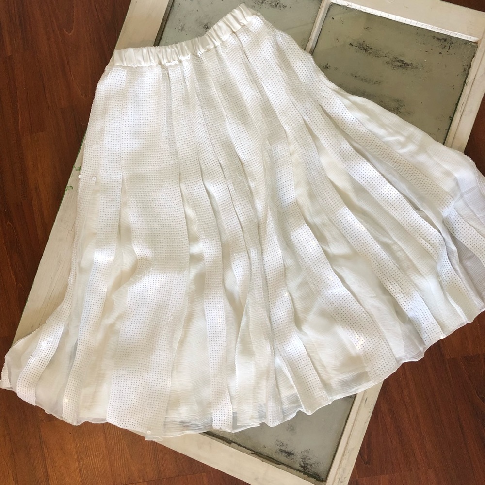 Tibi Sequence knee high skirt